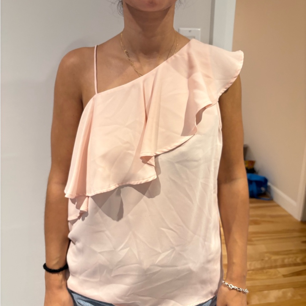 Naked Zebra pink one shoulder top